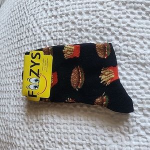 3/$20 Foozy Funny Burger and Fries Socks!